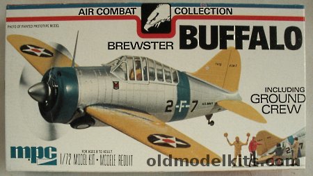 MPC 1/72 Brewster F2A Buffalo - US Navy with Ground Crew  (Ex-Airfix), 2-2111 plastic model kit